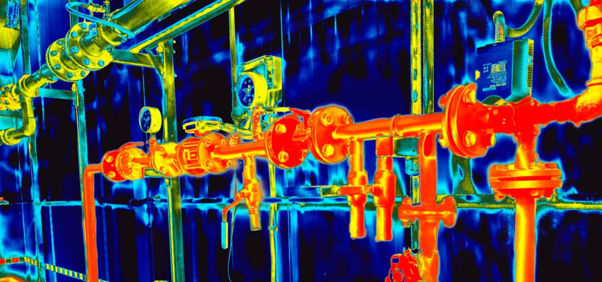Thermographie infrarouge de tuyauteries industrielles